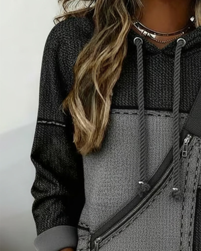 Rosita | Felpa urbana con cappuccio e blocchi di colore