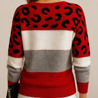 Pascaline | Felpa elegante con stampa leopardata