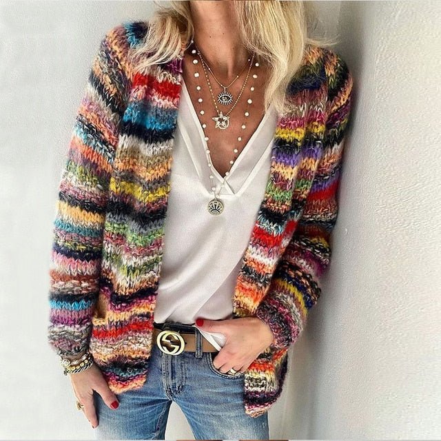 Catherine | Cardigan multicolore comodo