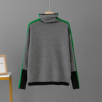 Hazel | Maglione a collo alto con motivo a spina di pesce
