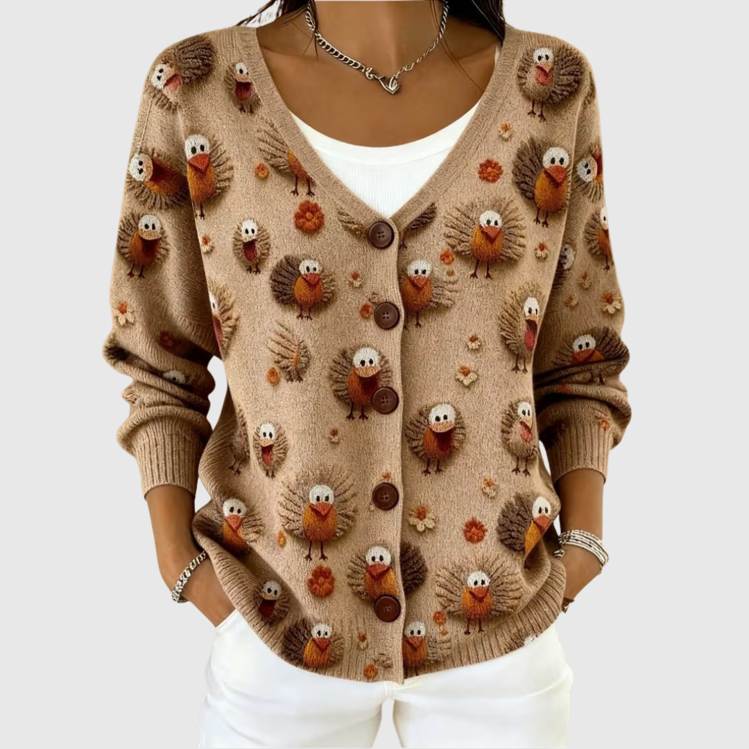 Cardigan comodo in maglia con bottoni