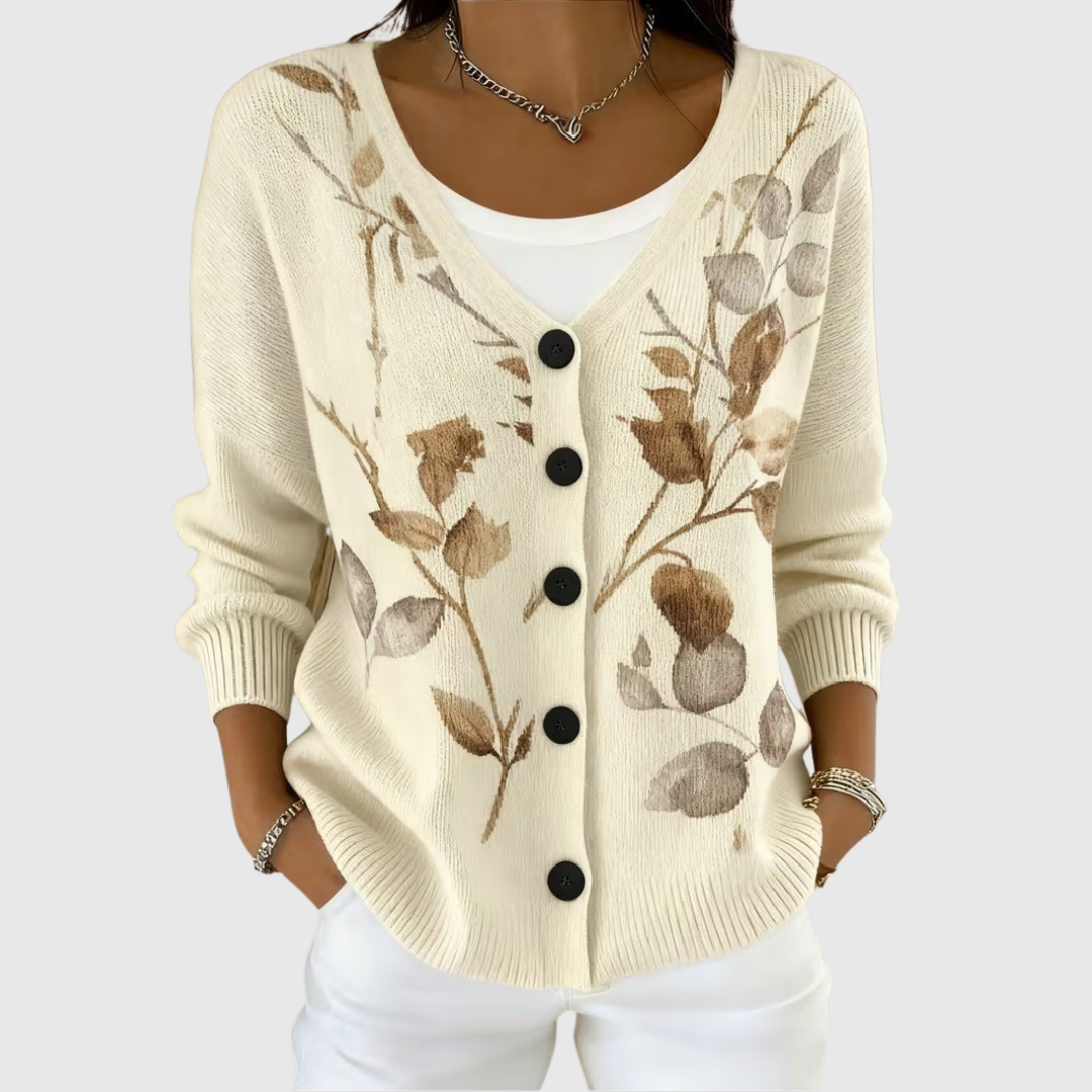 Cardigan comodo in maglia con bottoni