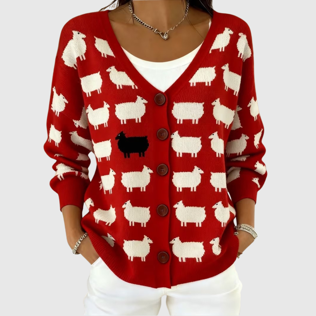 Cardigan comodo in maglia con bottoni