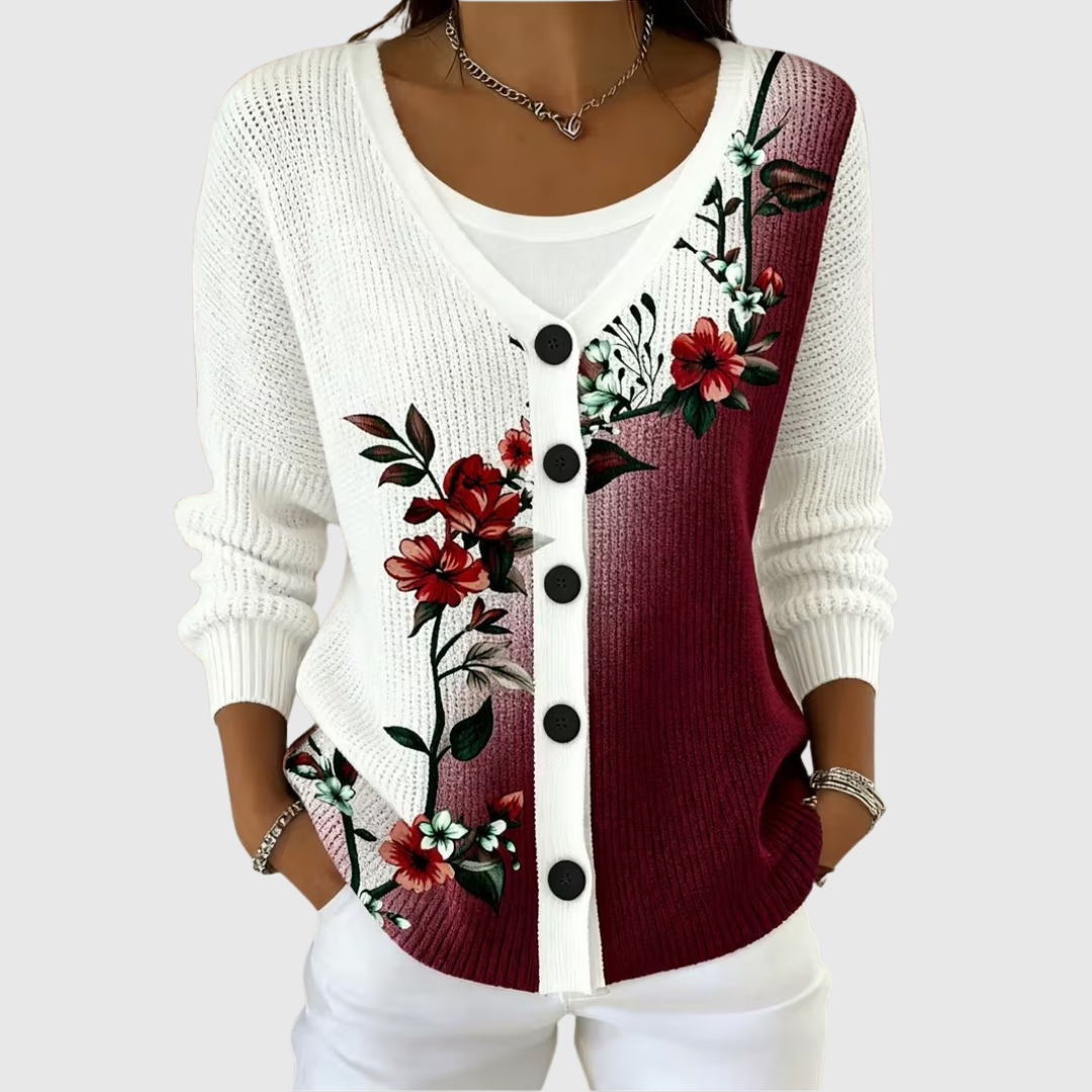 Cardigan comodo in maglia con bottoni