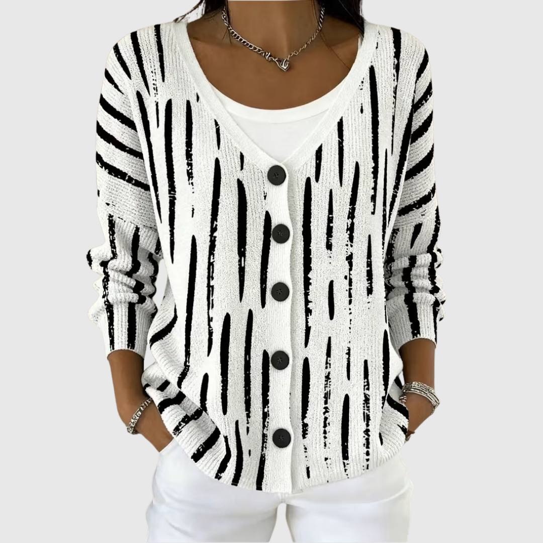 Cardigan comodo in maglia con bottoni
