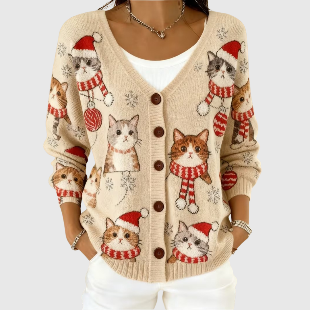 Cardigan comodo in maglia con bottoni