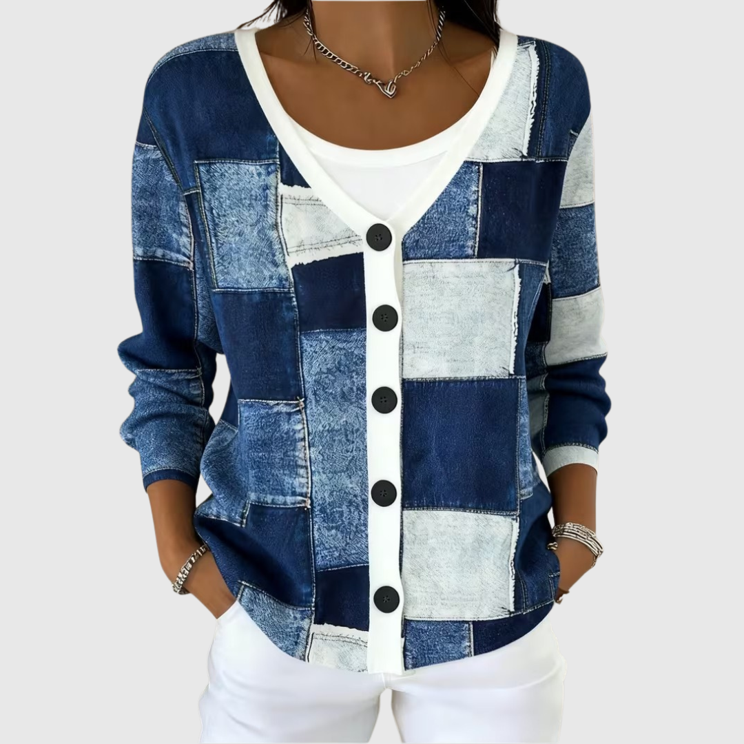 Cardigan comodo in maglia con bottoni