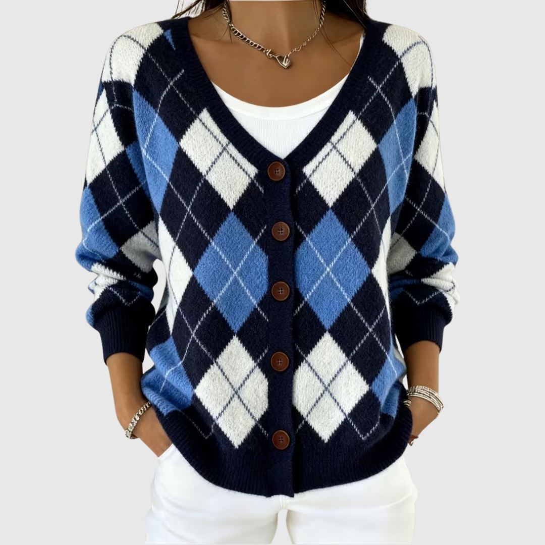 Cardigan comodo in maglia con bottoni