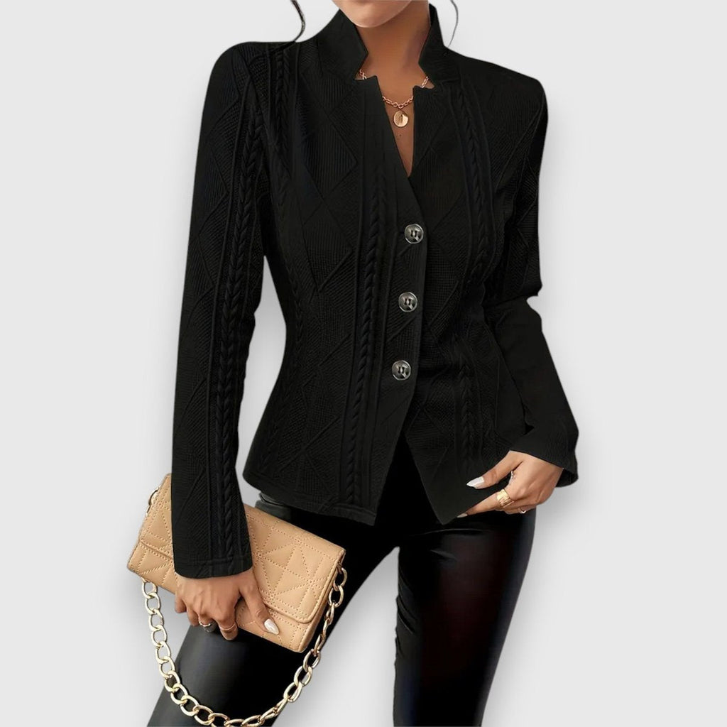 Loretta | Cardigan testurizzato con bottoni frontali