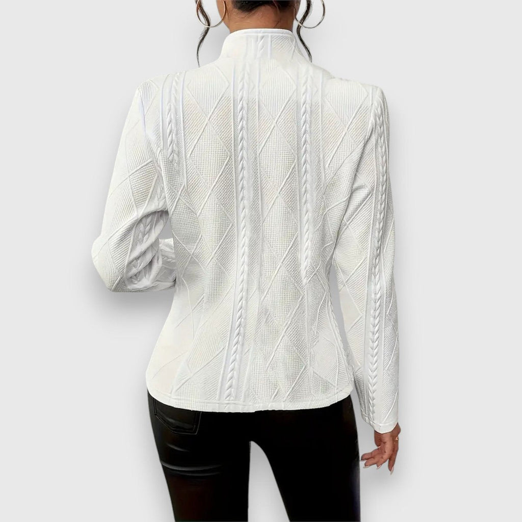 Loretta | Cardigan testurizzato con bottoni frontali