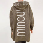 Rosabel | Cardigan in maglia con cappuccio e apertura frontale