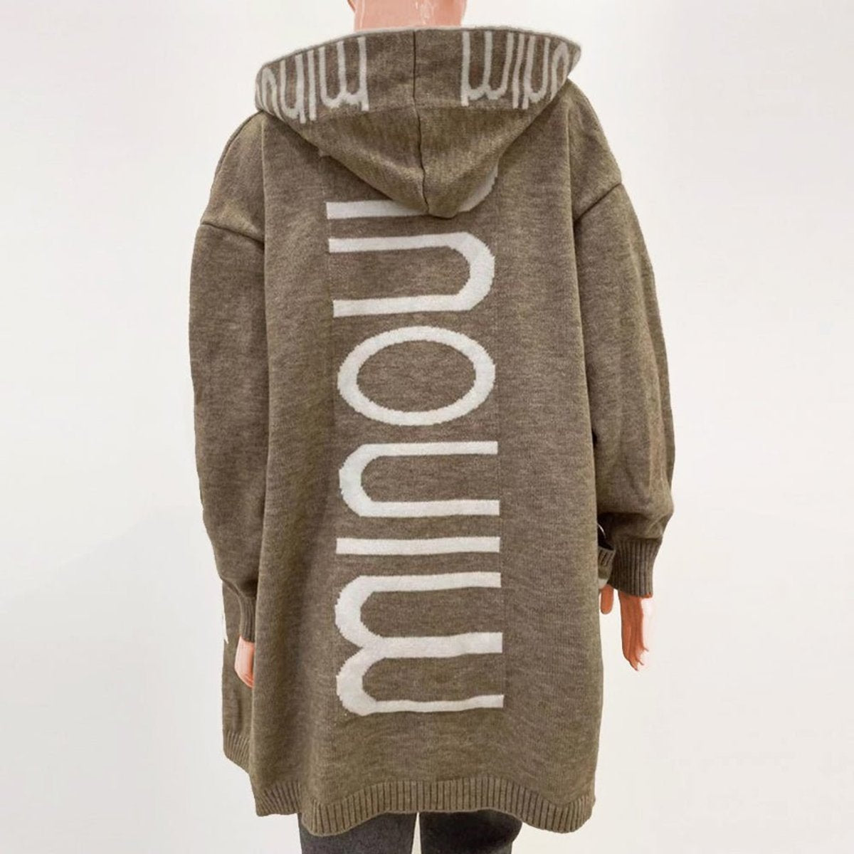 Rosabel | Cardigan in maglia con cappuccio e apertura frontale