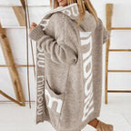 Rosabel | Cardigan in maglia con cappuccio e apertura frontale