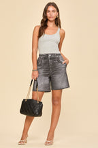 Dear Scarlett Charcoal Zenim Shorts